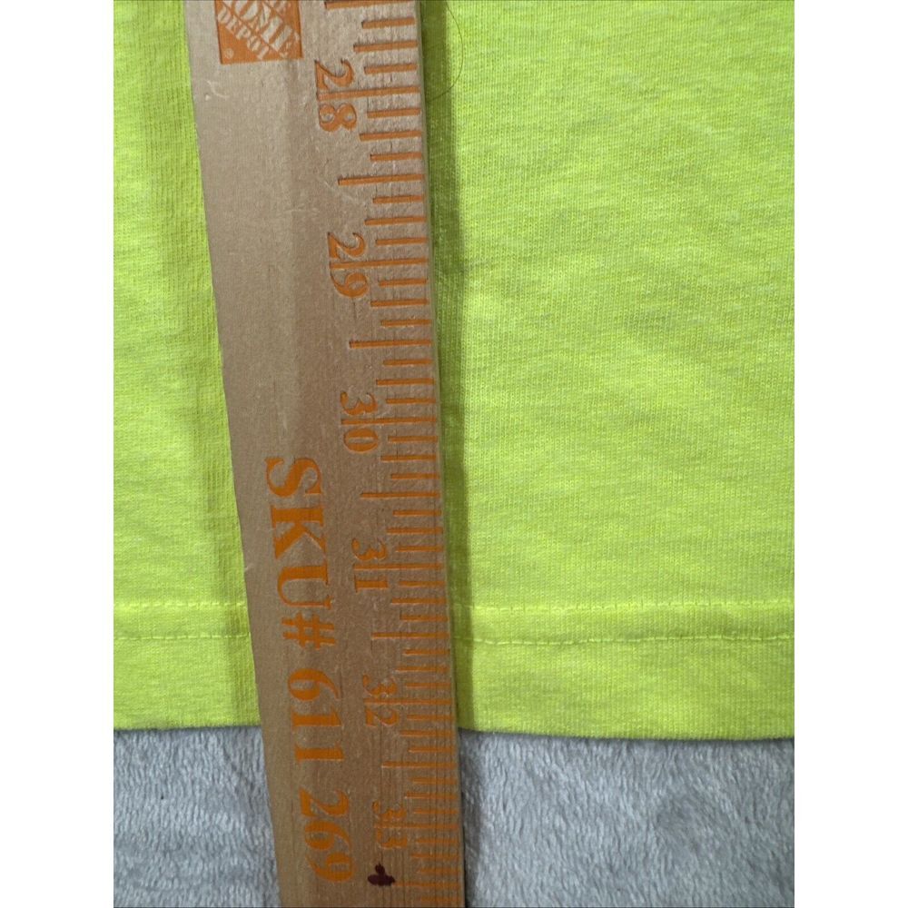 Carhartt T Shirt‎ Men Extra Large Loose Fit Pocket Neon Yellow Work Wear Durable - Picture 9 of 12